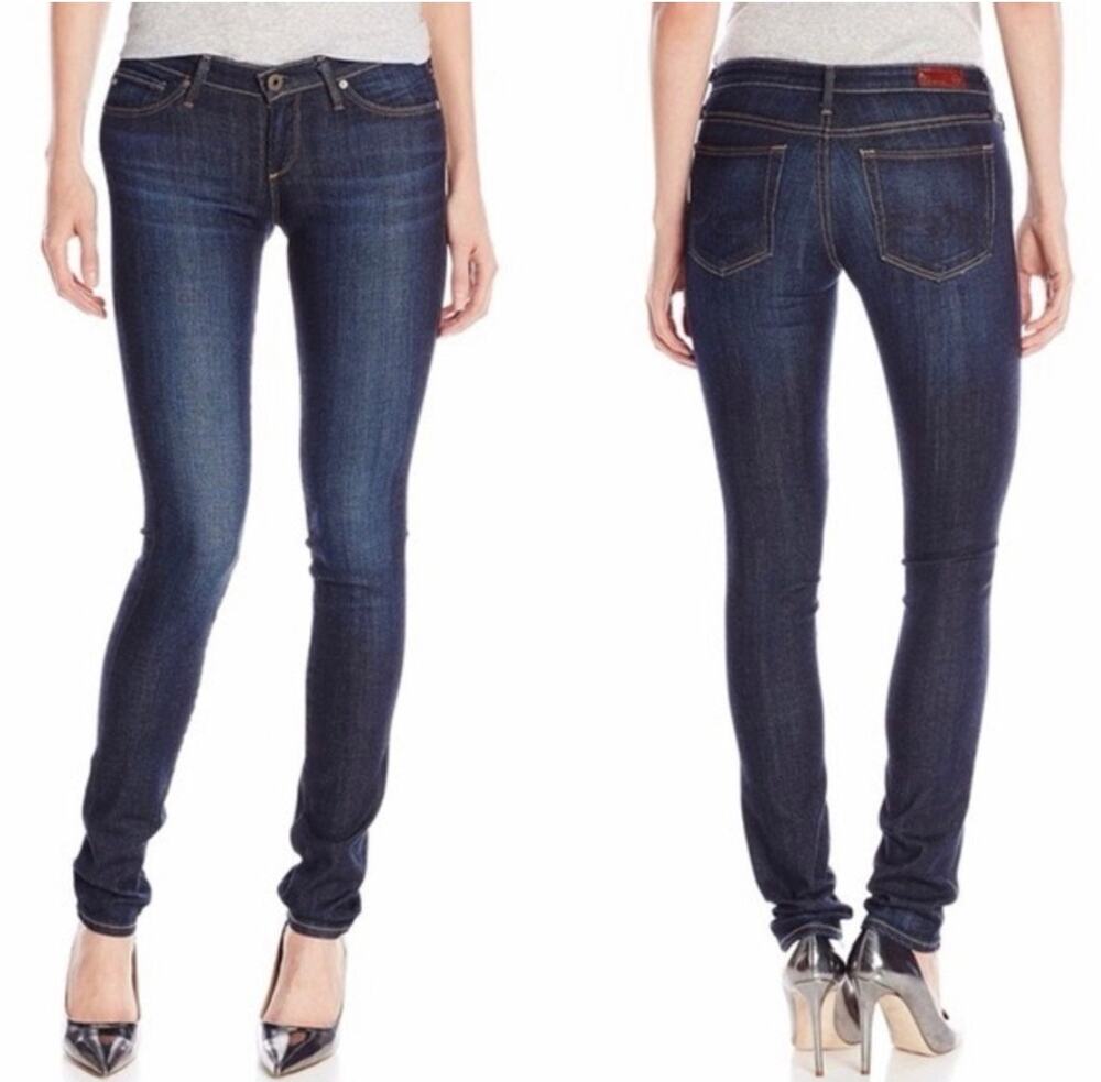 AG Adriano Goldschmied Aubrey Skinny Straight Blue Jeans Womens Size 27R